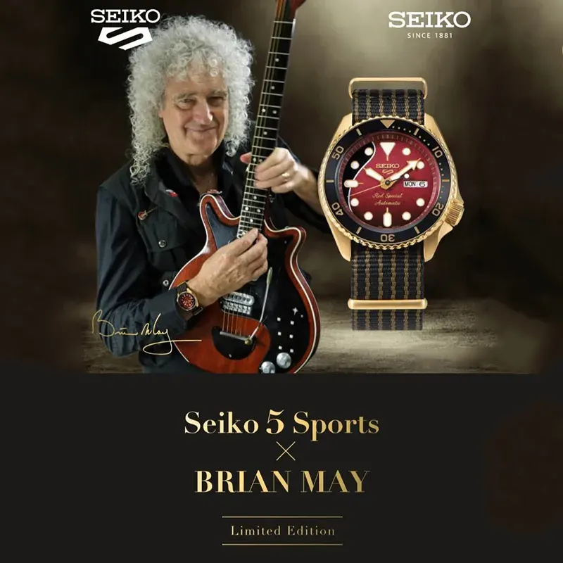 Seiko 5 Men's Sports Brian May Limited Edition Watch | SRPH80K1